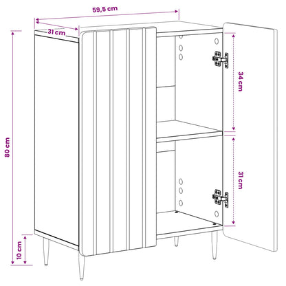 Bathroom Storage Cabinet White Slim 59.5x31x79.5cm