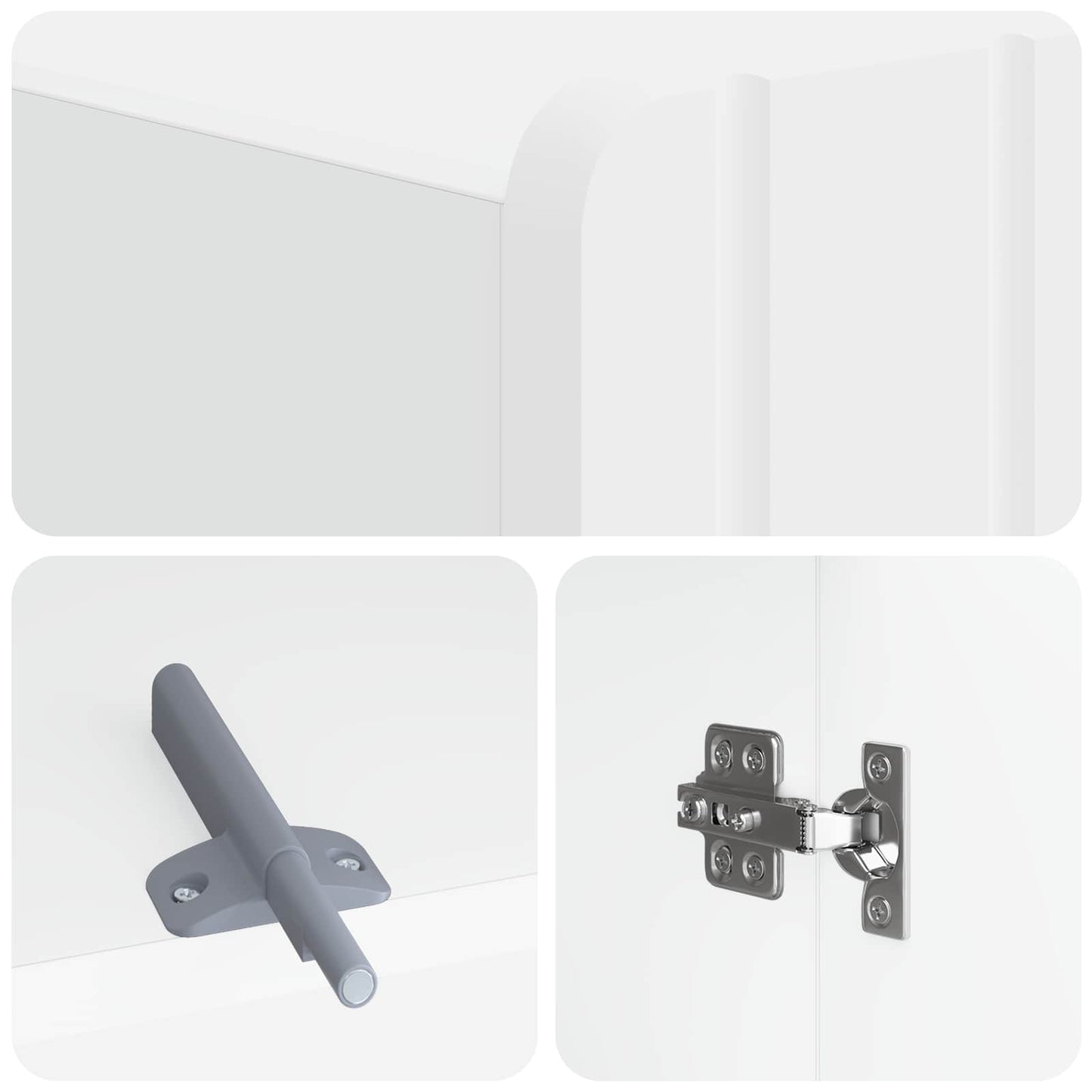 Bathroom Cabinet White Slimline 66 cm x 25.5 cm x 190 cm