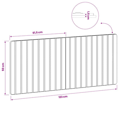 Wall Headboard Brown Engineered Wood 120 cm x 3 cm x 50 cm