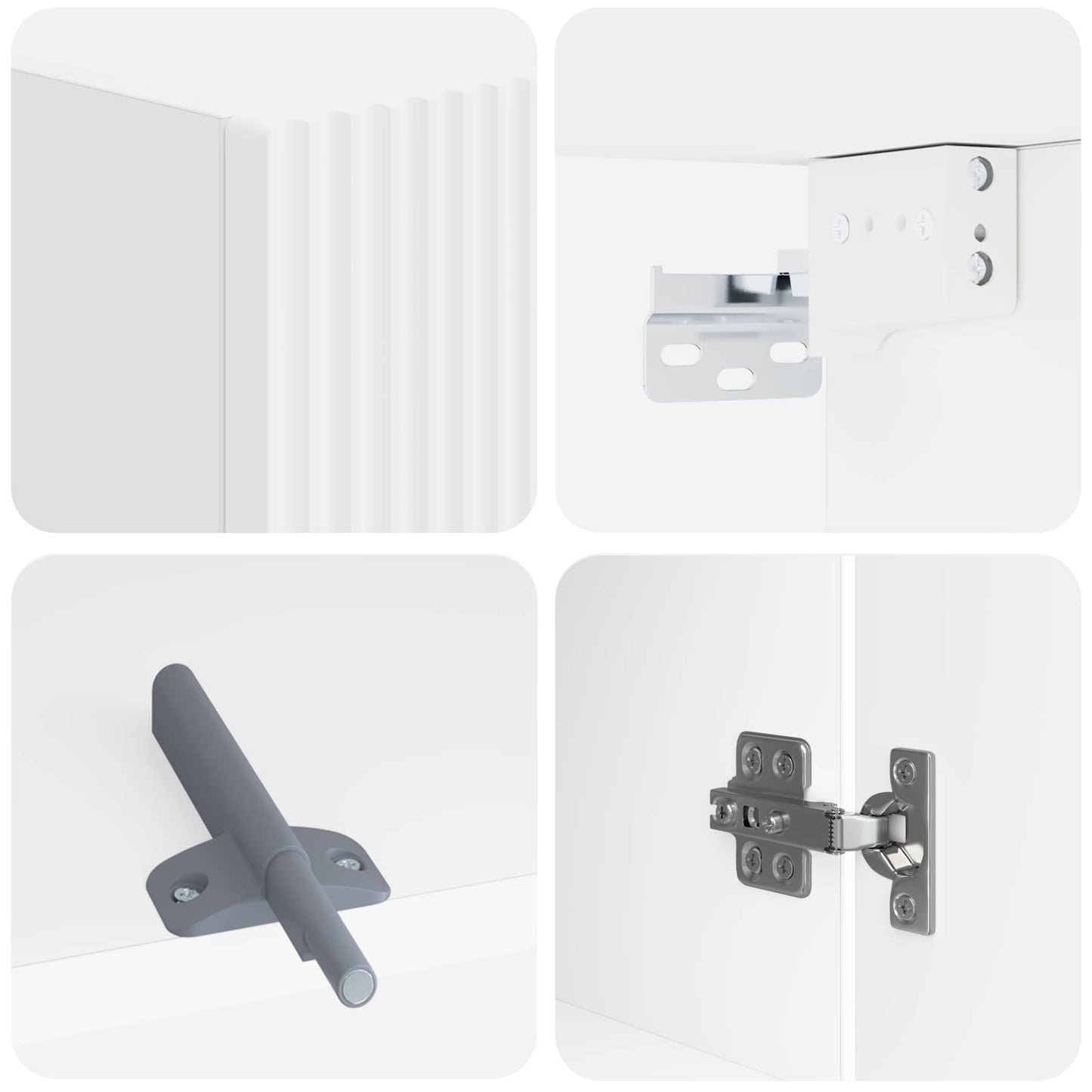 Bathroom Wall Cabinet White Slim 30x31x59cm