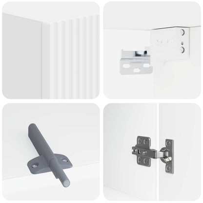 Bathroom Wall Cabinet White Slim 30x31x59cm