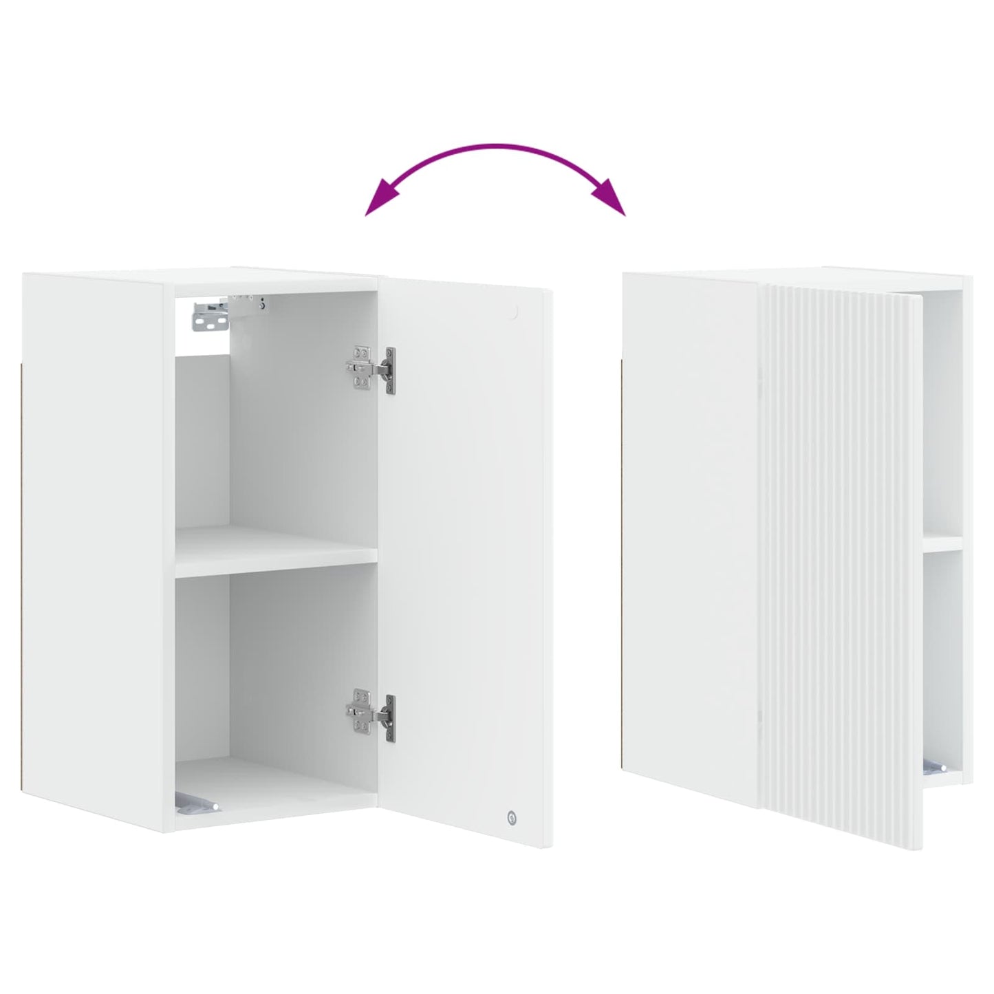 Bathroom Wall Cabinet White Slim 30x31x59cm