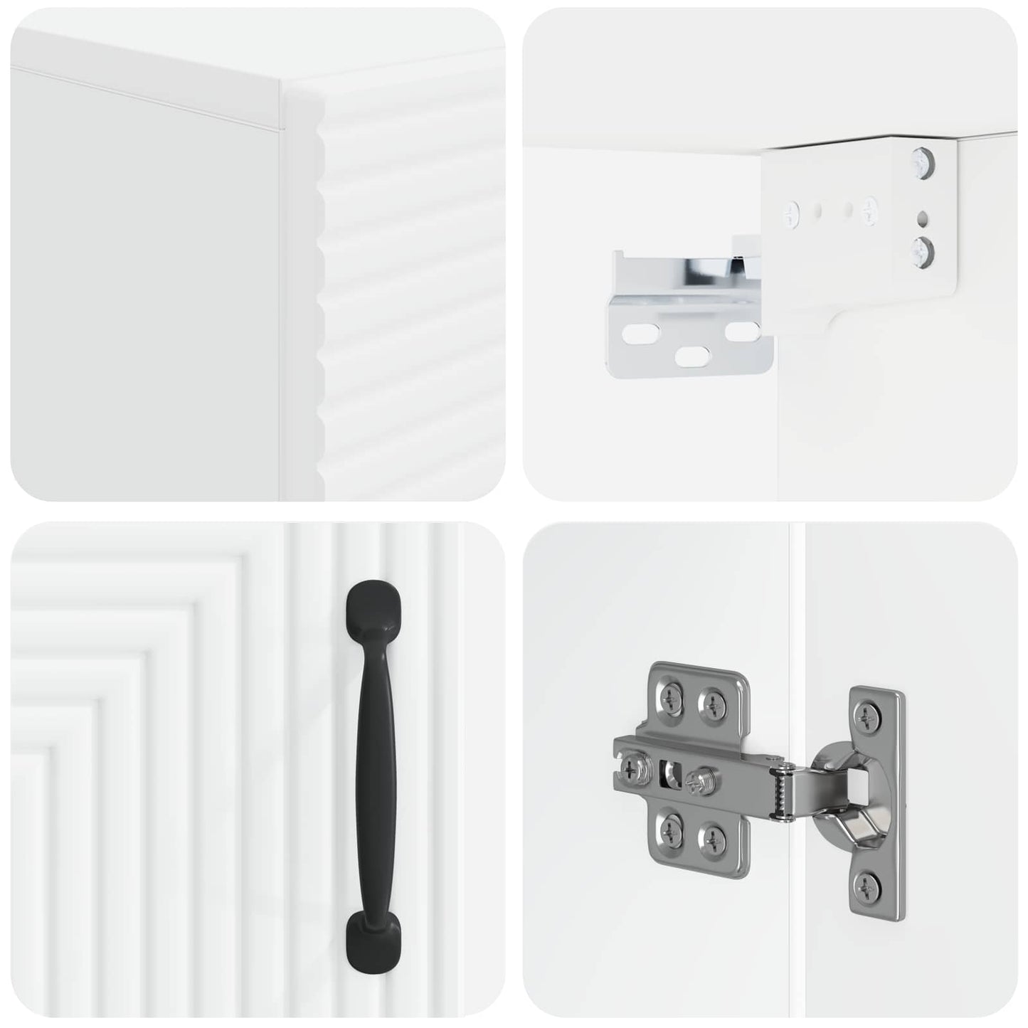Bathroom Wall Cabinet White Compact 30x31x59cm