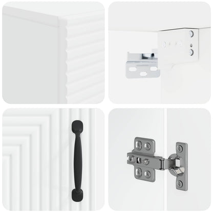 Bathroom Wall Cabinet White Compact 30x31x59cm