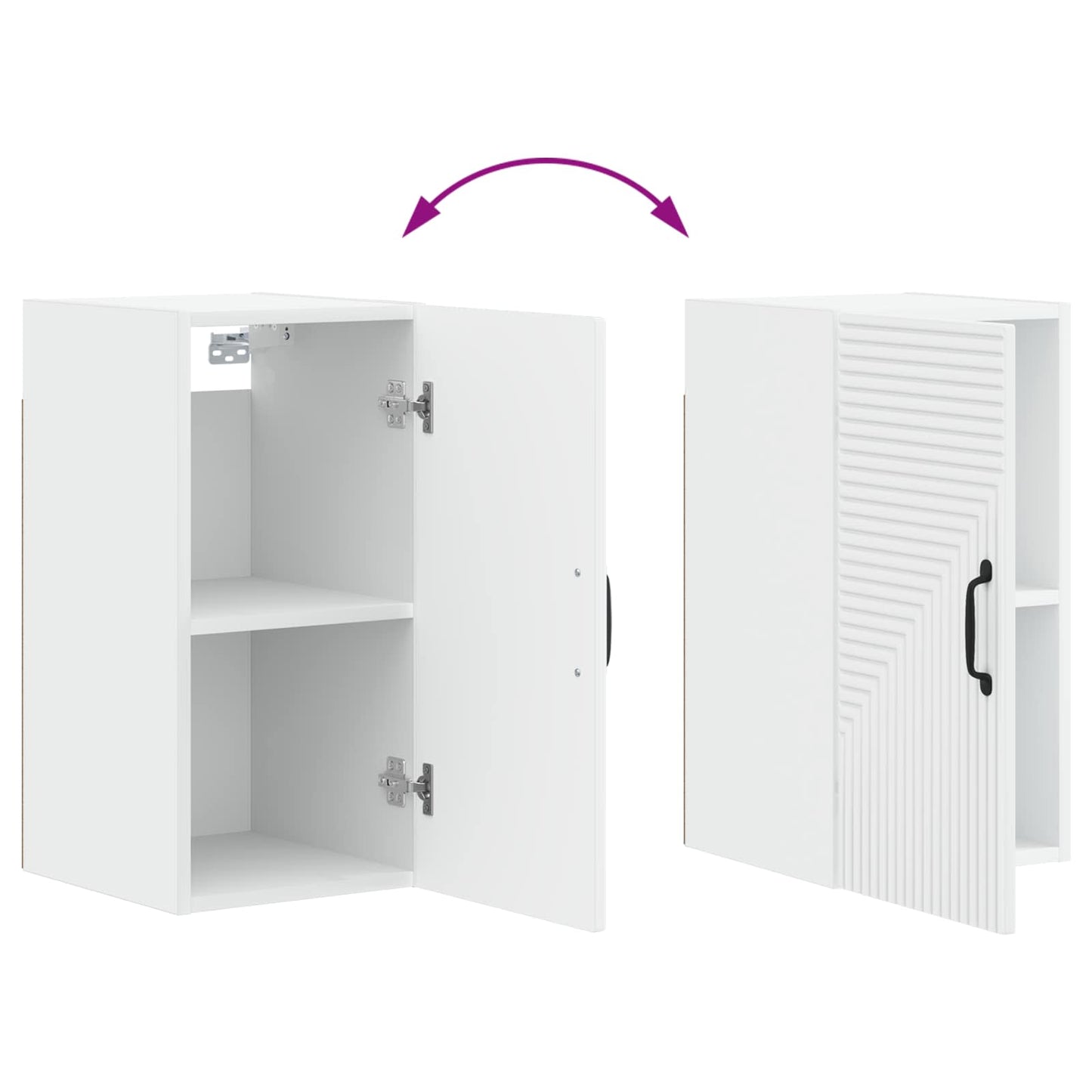 Bathroom Wall Cabinet White Compact 30x31x59cm