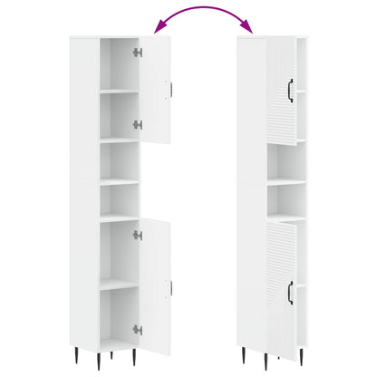 Bathroom Cabinet White Storage 30 cm x 31 cm x 190 cm