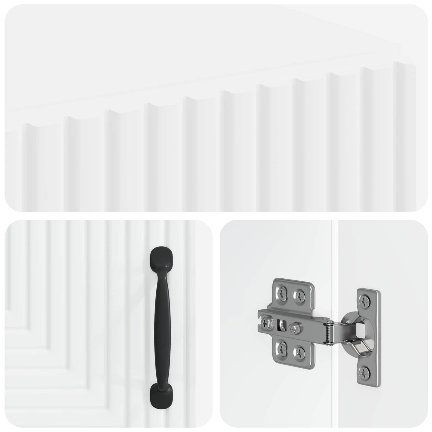 Bathroom Storage Cabinet White Modern 59.5x31x80cm