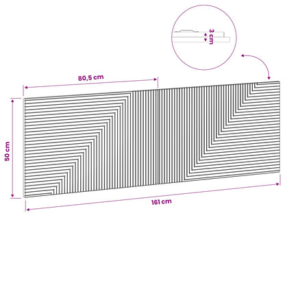 Wall Headboard Brown Engineered Wood 160 cm x 3 cm x 50 cm