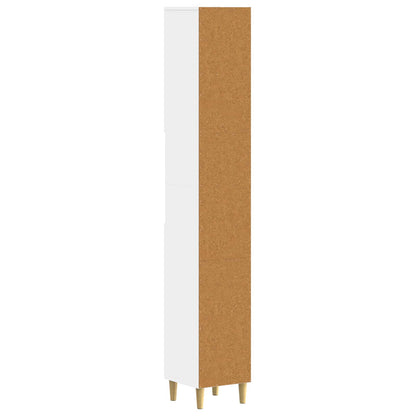 Bathroom Cabinet White Storage 30x31x190cm