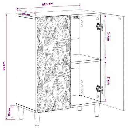 Bathroom Storage Cabinet White Compact 59.5x31x80cm