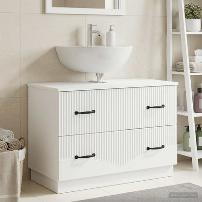 Bathroom Sink Cabinet White Modern 82x41x56cm