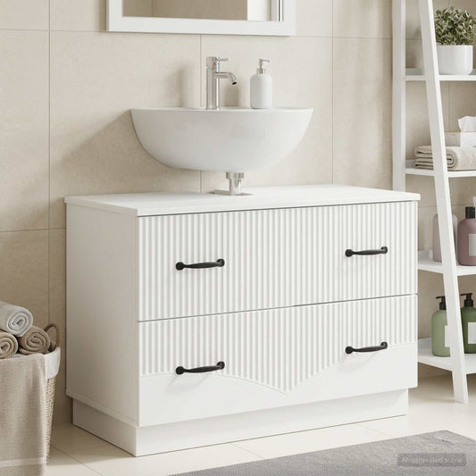 Bathroom Sink Cabinet White Modern 82x41x56cm