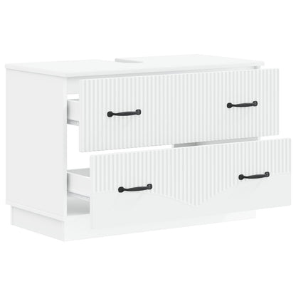 Bathroom Sink Cabinet White Modern 82x41x56cm