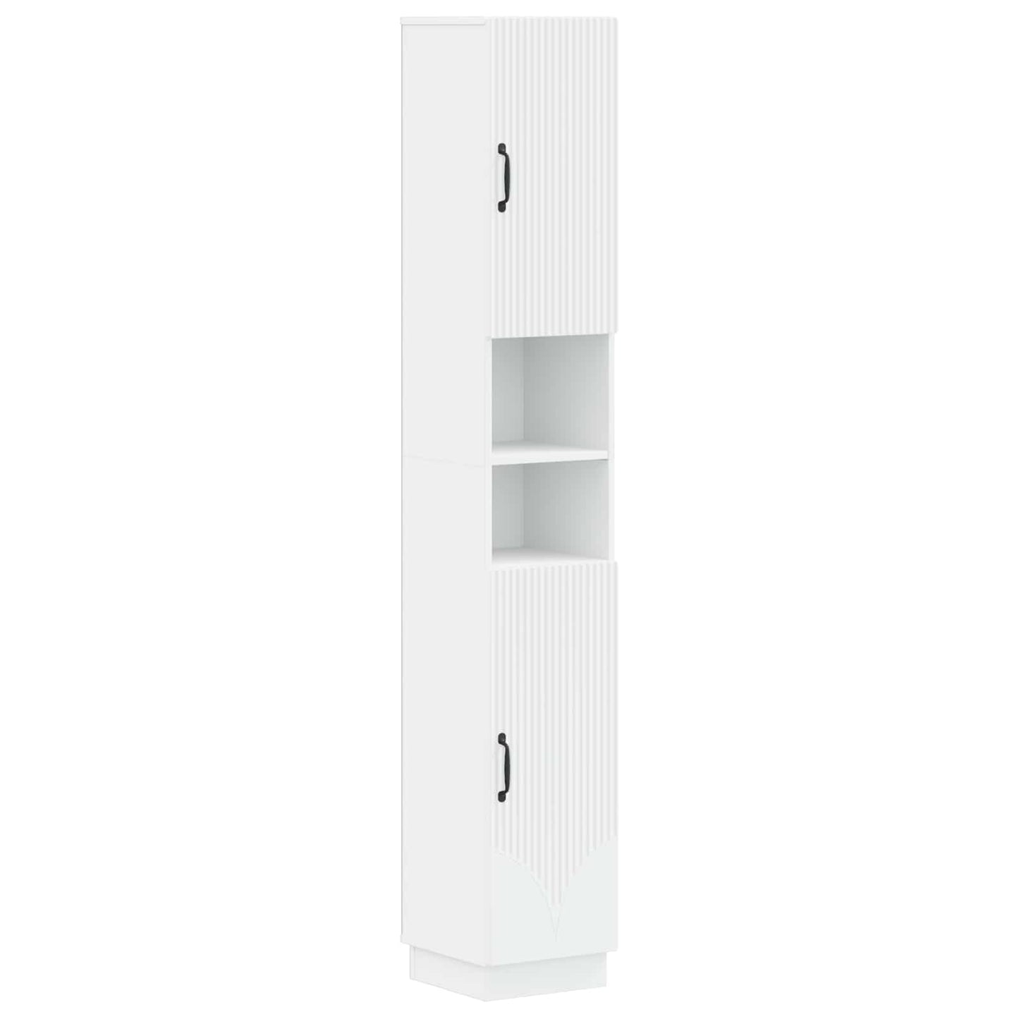 Bathroom Cabinet White Slim 30x31x187cm
