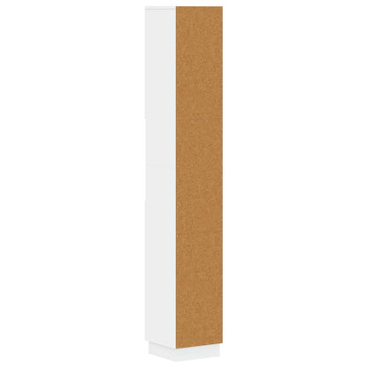 Bathroom Cabinet White Slim 30x31x187cm