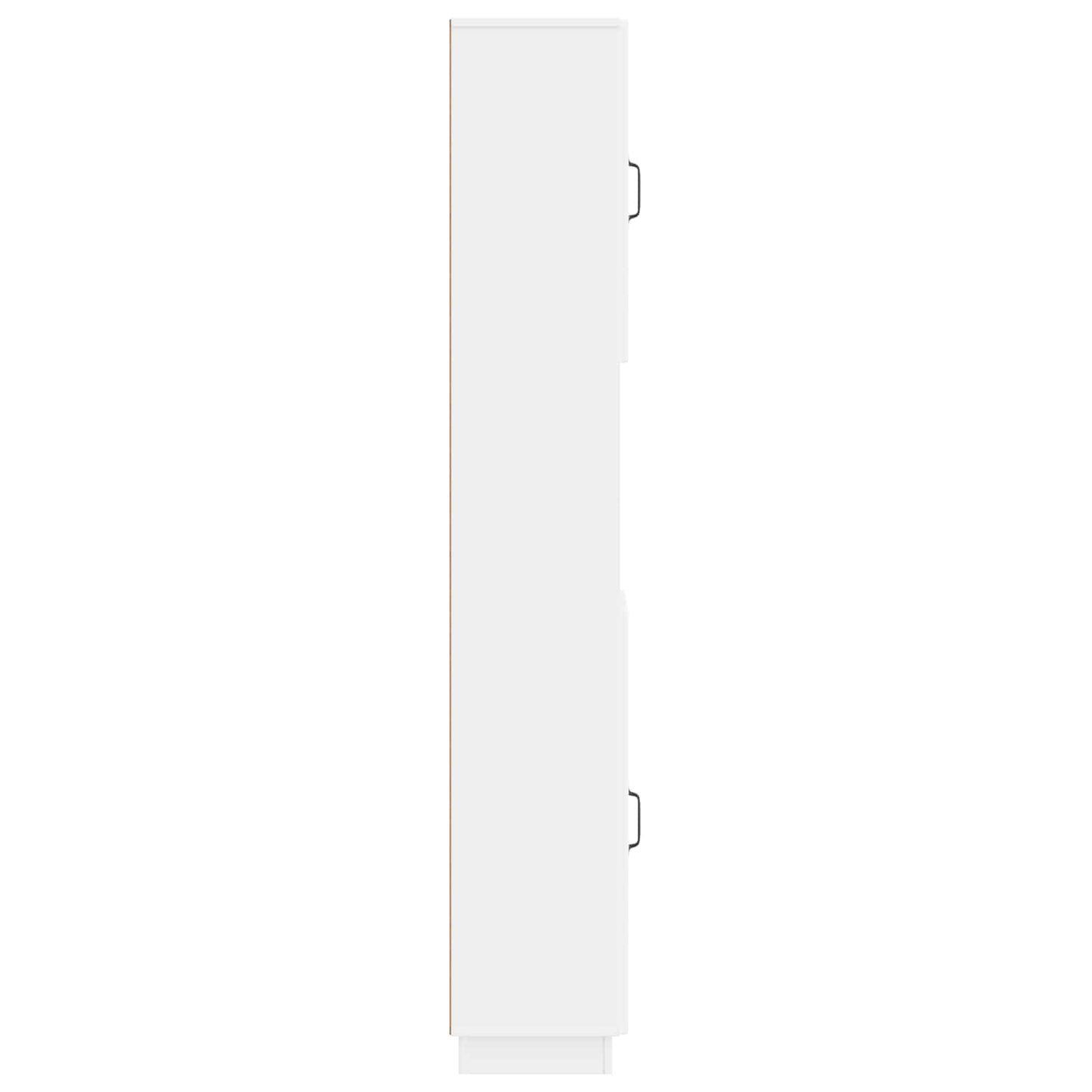 Bathroom Cabinet White Slim 30x31x187cm