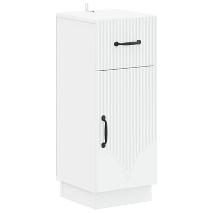 Bathroom Storage Cabinet White Slim 30x31x77cm