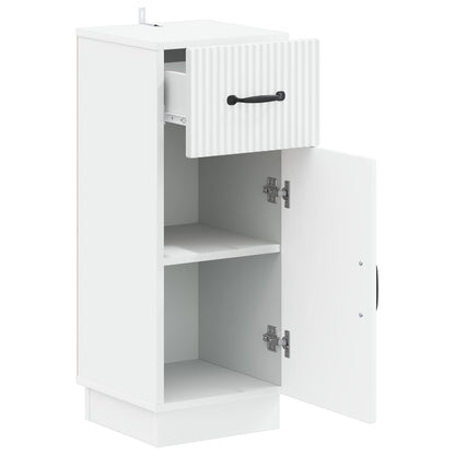 Bathroom Storage Cabinet White Slim 30x31x77cm