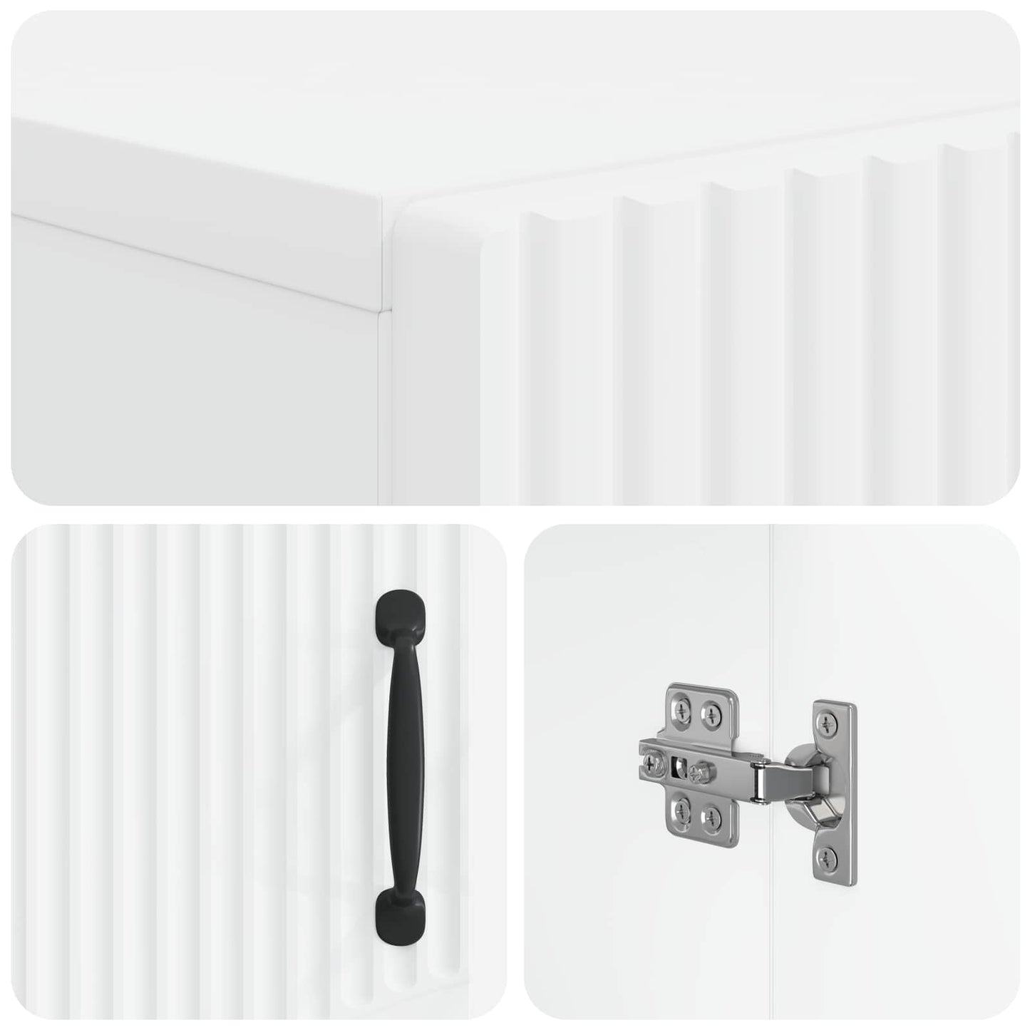 Bathroom Storage Cabinet White Slim 59.5x31x77cm