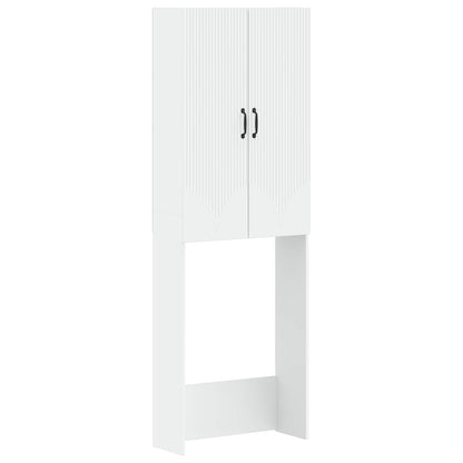 Bathroom Cabinet White Engineered Wood 66 cm x 25.5 cm x 190 cm
