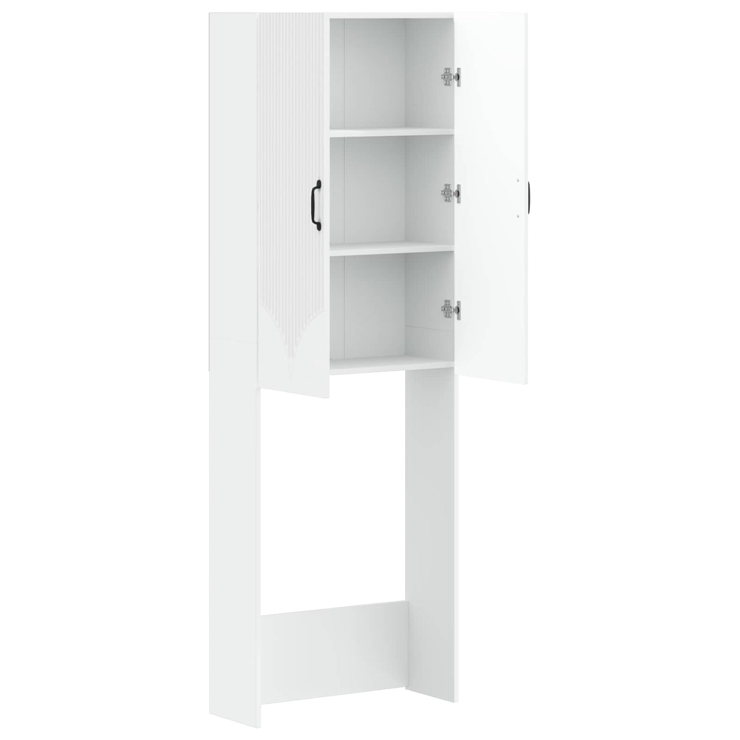 Bathroom Cabinet White Engineered Wood 66 cm x 25.5 cm x 190 cm