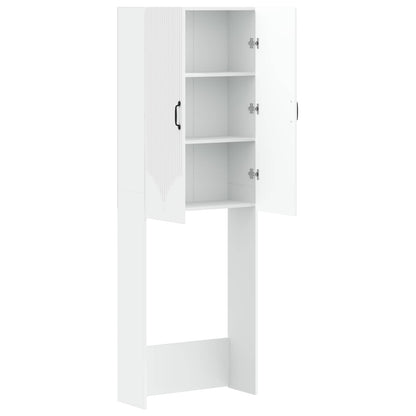 Bathroom Cabinet White Engineered Wood 66 cm x 25.5 cm x 190 cm