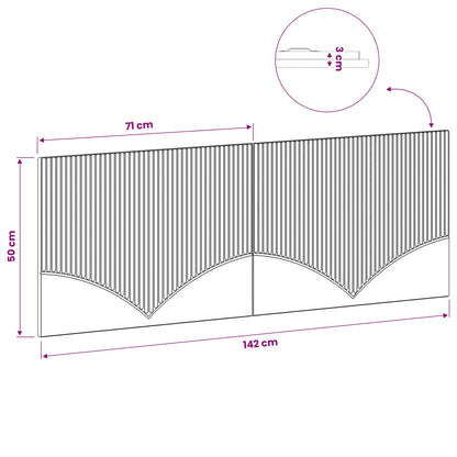 Modern Wall Headboard Brown 140 cm x 3 cm x 50 cm