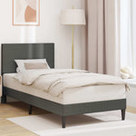 Dark Grey Corduroy Bed Frame Headboard Single | HomeAndLivin
