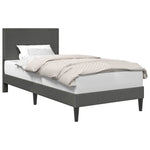 Dark Grey Corduroy Bed Frame Headboard Single | HomeAndLivin