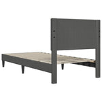 Dark Grey Corduroy Bed Frame Headboard Single | HomeAndLivin