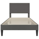 Dark Grey Corduroy Bed Frame Headboard Single | HomeAndLivin