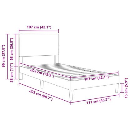 Dark Grey Corduroy Bed Frame Headboard Single | HomeAndLivin
