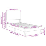 Dark Grey Corduroy Bed Frame Headboard Single | HomeAndLivin