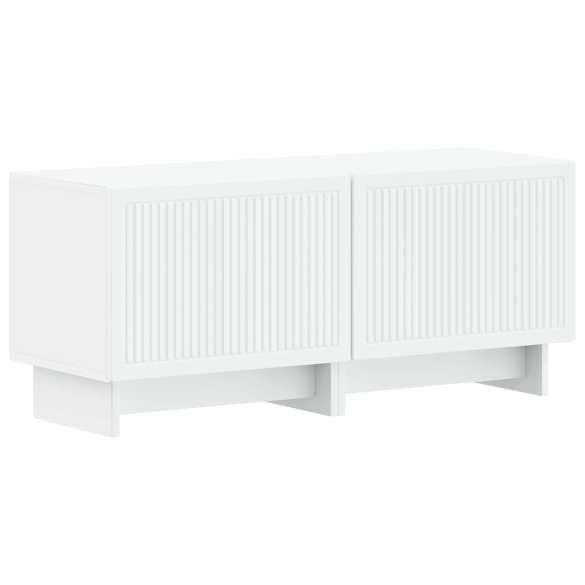 Modern TV Cabinet White Wood 49x35x43cm