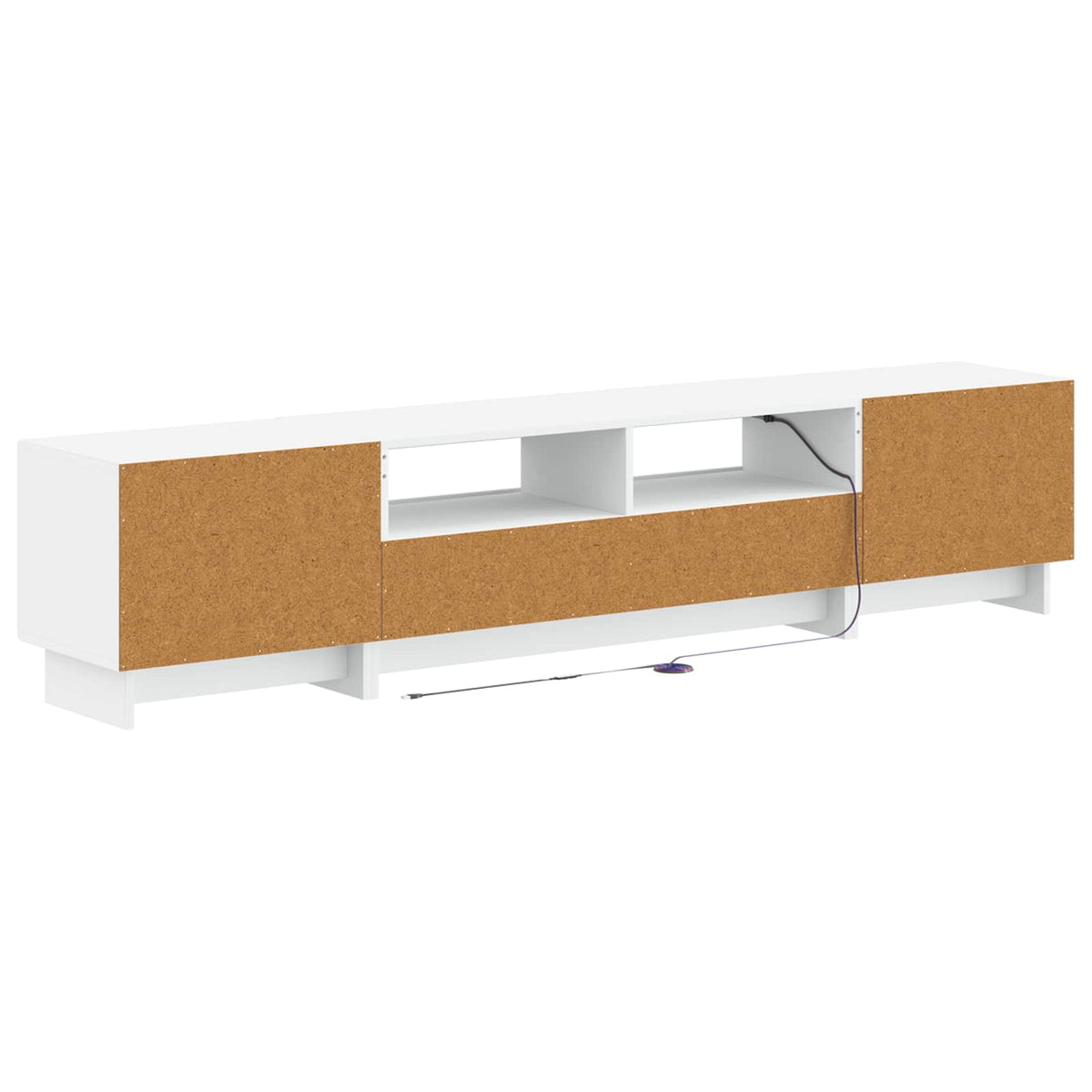 Modern TV Cabinet White Wood 49x35x43cm