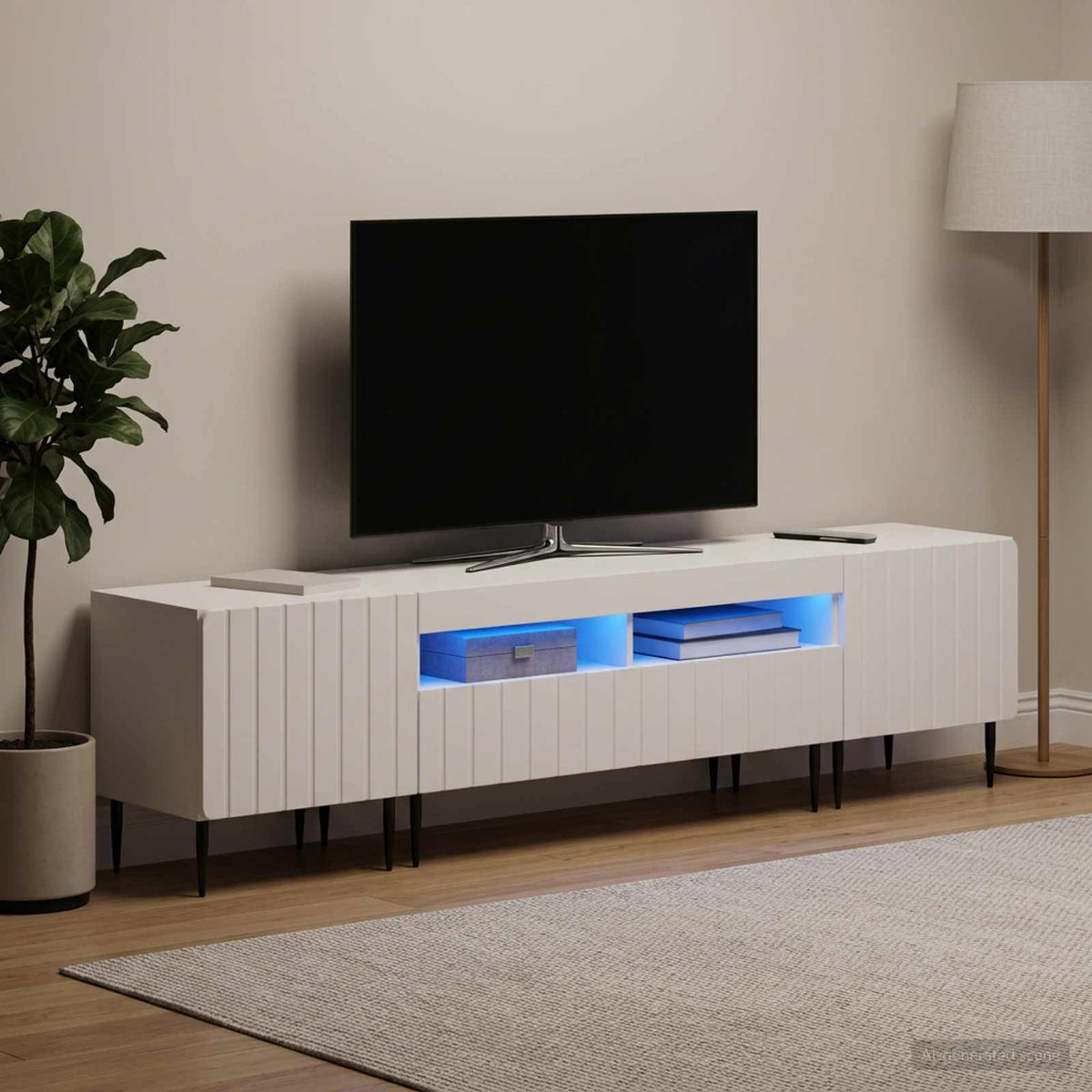 Modern White TV Cabinet 49x35x43cm