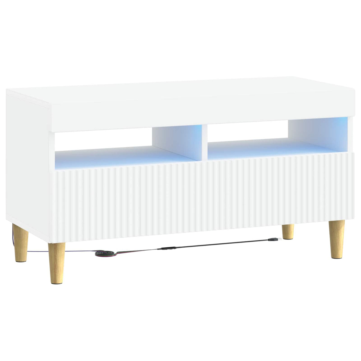 Modern TV Cabinet White Engineered Wood 49x35x43cm