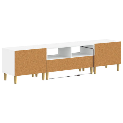 Modern TV Cabinet White Engineered Wood 49x35x43cm