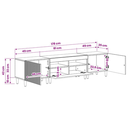 Modern TV Cabinet White Engineered Wood 49x35x43cm