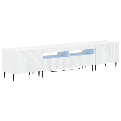 Modern TV Cabinet White Wood 98x35x43cm