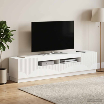Modern TV Cabinet White Wood 49x35x40cm