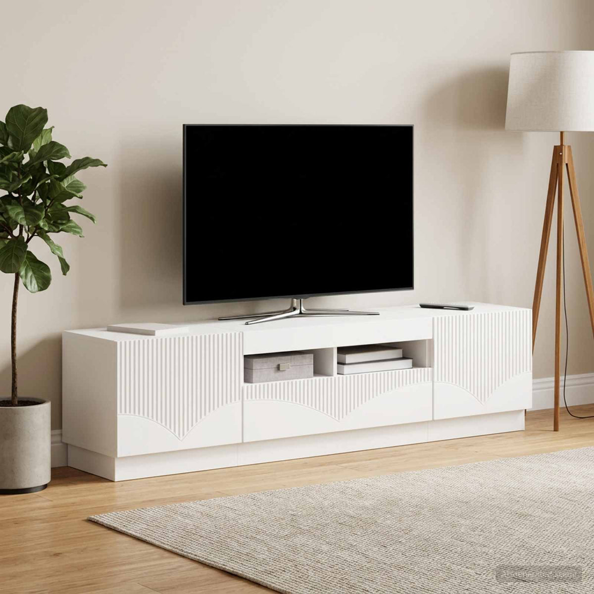Modern White TV Unit 49x35x40cm