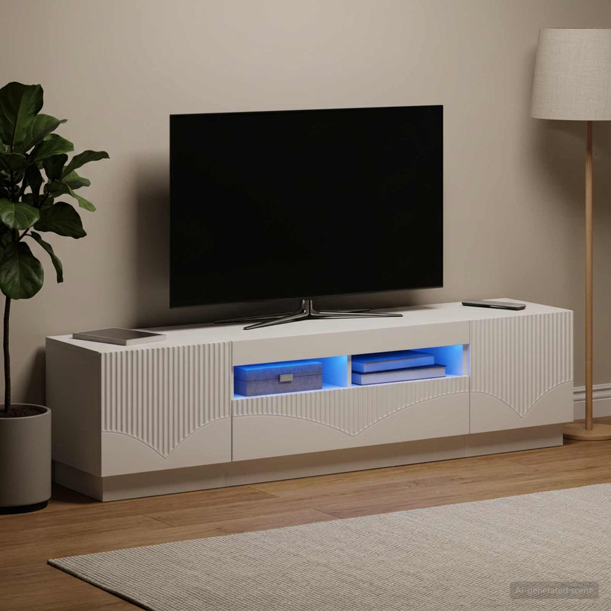 Modern White TV Unit 49x35x40cm