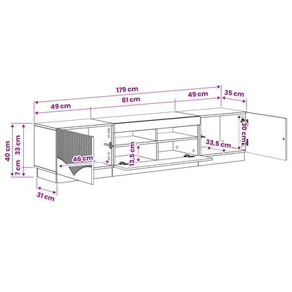 Modern White TV Unit 49x35x40cm