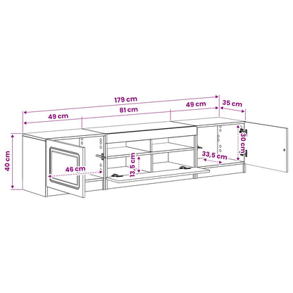 White Engineered Wood TV Cabinet 49x35x40cm