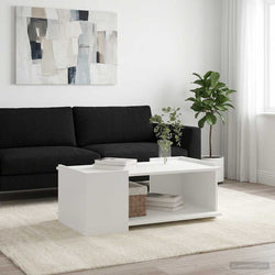 White Coffee Table Engineered Wood 90cm | HomeAndLiving