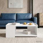 White Coffee Table Engineered Wood 90cm | HomeAndLiving