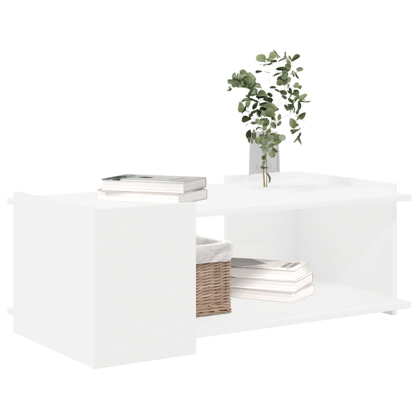 White Coffee Table Engineered Wood 90cm | HomeAndLiving