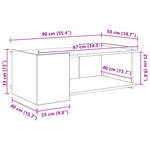 White Coffee Table Engineered Wood 90cm | HomeAndLiving