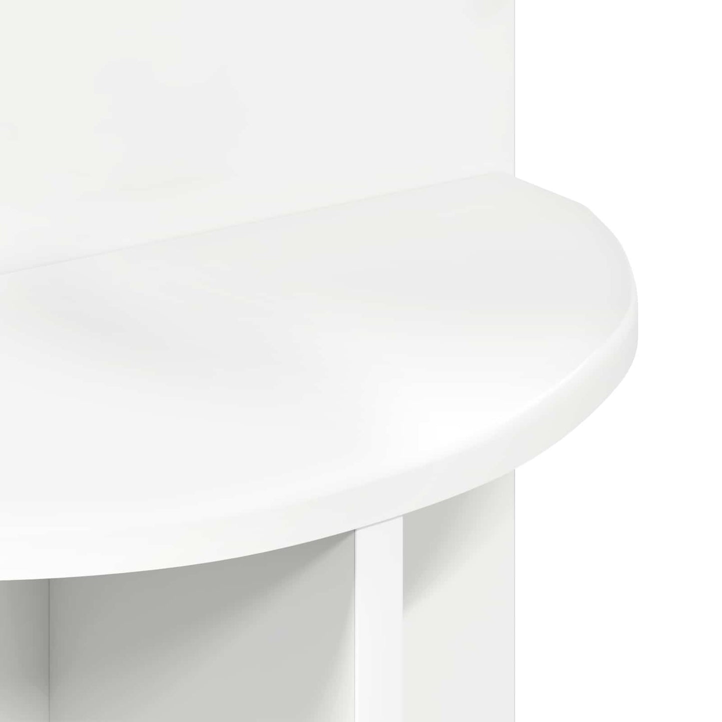 White Side Table Storage Round 39.5cm | HomeAndLiving